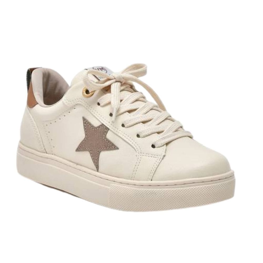 Tênis Via Marte Casual Brilho Feminino Creme