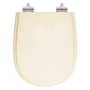 Assento Sanitario Poliester Com Amortecedor Paris Bone (bege Claro) Para Vaso Ideal Standard