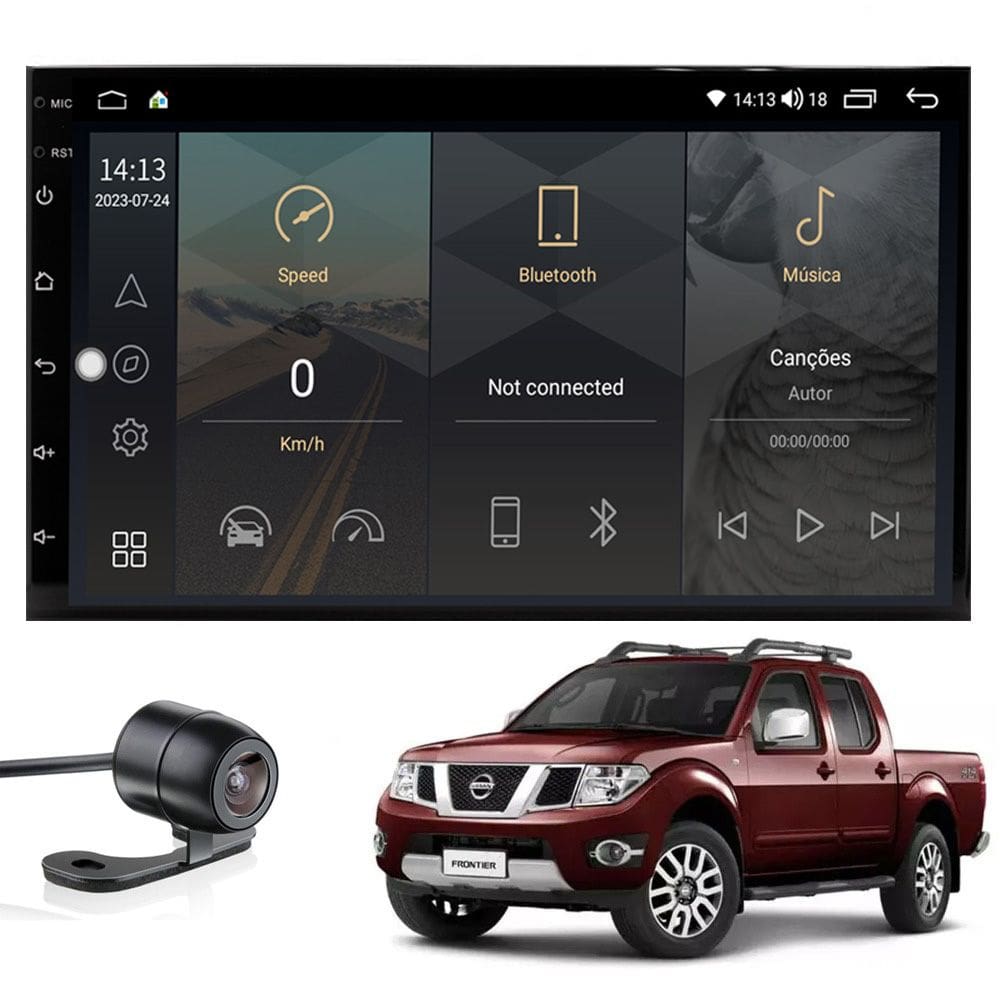 Central Multimídia Frontier 2008 2009 2010 2011 2012 2013 2014 2015 Tela IPS de 7" Polegadas Quad Core 2GB Carplay e Android Auto GPS + Câmera de