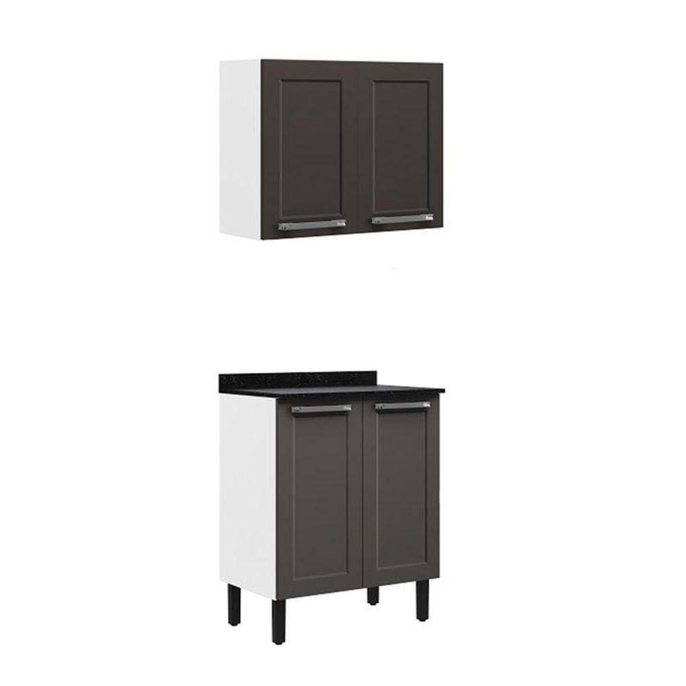 Paneleiro Itatiaia Em Aço Grafite 4 Portas Florença