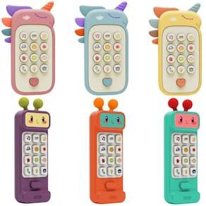 Baby Phone 2 em 1 Telefone e Mordedor +50 Sons Músicas Frases com Luz Polibrinq