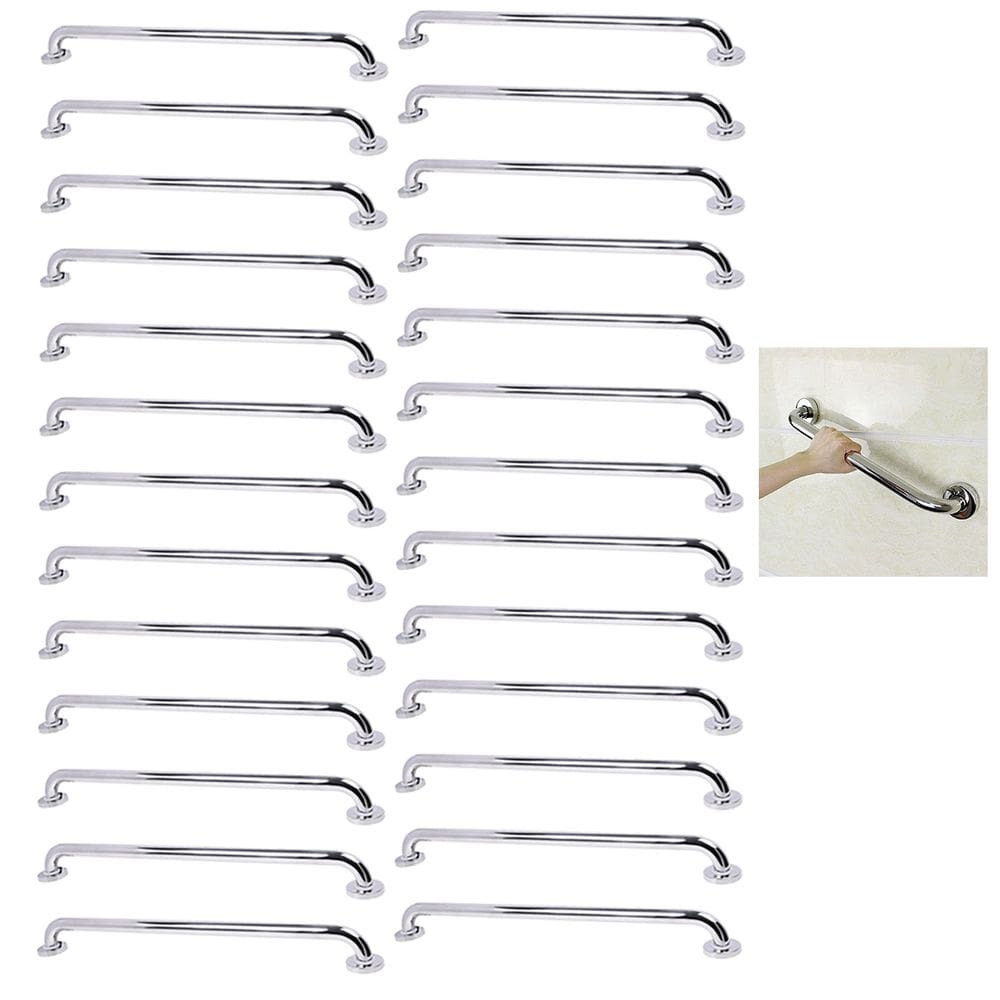 Alça de Apoio 80cm Barra Inox Kit 26 Unidades Idoso Cadeirante Banheiro Box Suporte