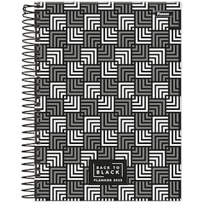 Planner 2025 Semanal Esp Back To Black Simétrico Foroni