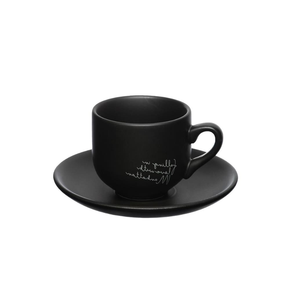 Conjunto De Xícaras Para Café Com Pires Em Porcelana Manhattan Com 12 Peças 90ml Haüskraft