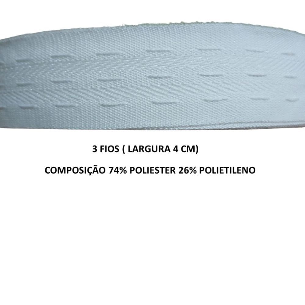 10 Metros de Franzidor 3 Fios para Confecção de Cortinas com Prega - Algodão