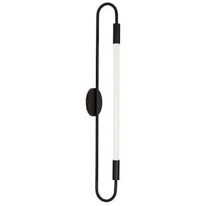 Arandela Plafon Parede Teto Sabre Tubular Moderna Preto T8