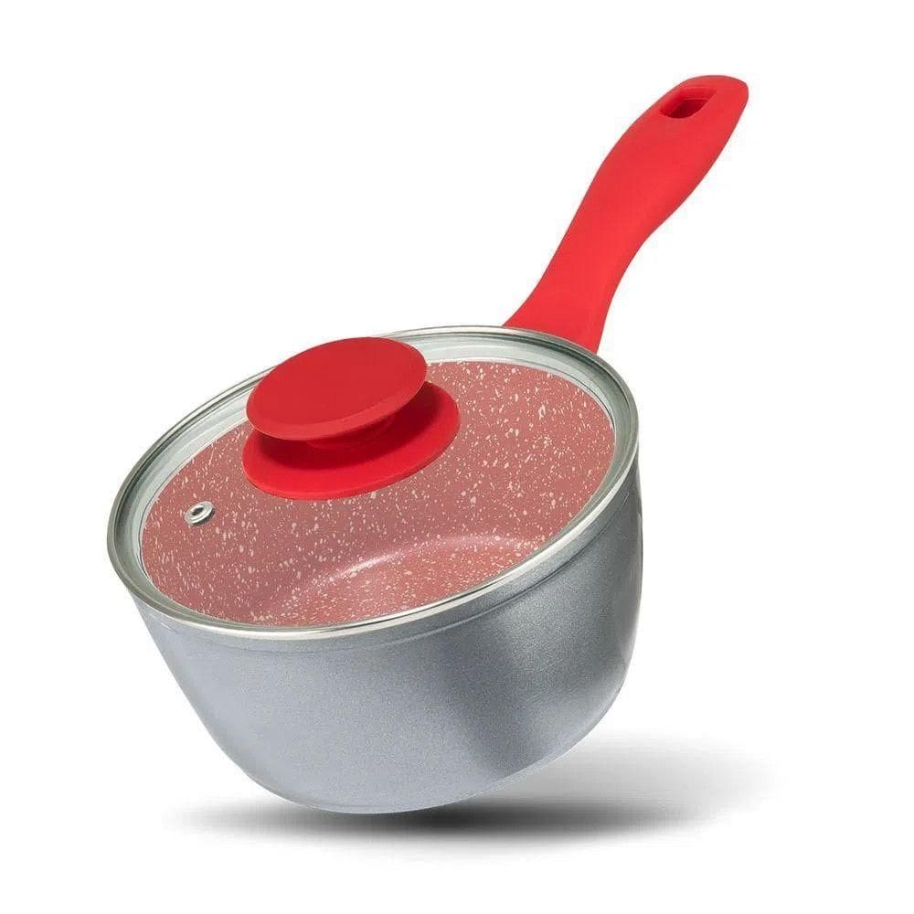 Panela Philco Pph160apr Redstone Com Tampa De Vidro 1,4 Litros Cinza/vermelho