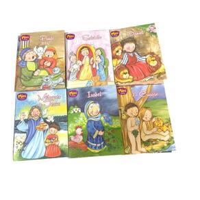 Kit 12 Mini Livro Histórias Da Bíblia Dom Desenhos Coloridos