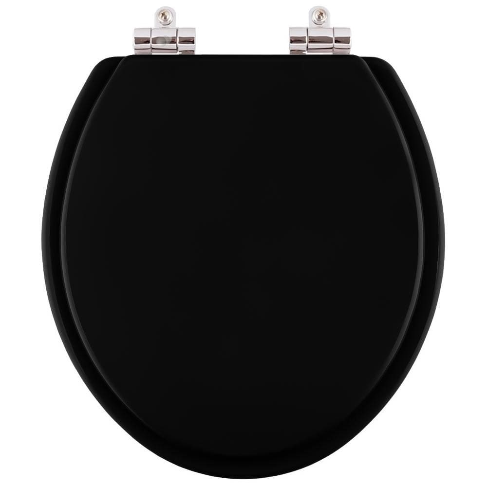 Assento Sanitário Poliester Soft Close Convencional Preto para vaso Deca