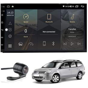 Central Multimídia Nissan Livina 2008 2009 2010 2011 2012 2013 Tela IPS de 7" Polegadas Quad Core 2GB Carplay e Android Auto GPS + Câmera de ré