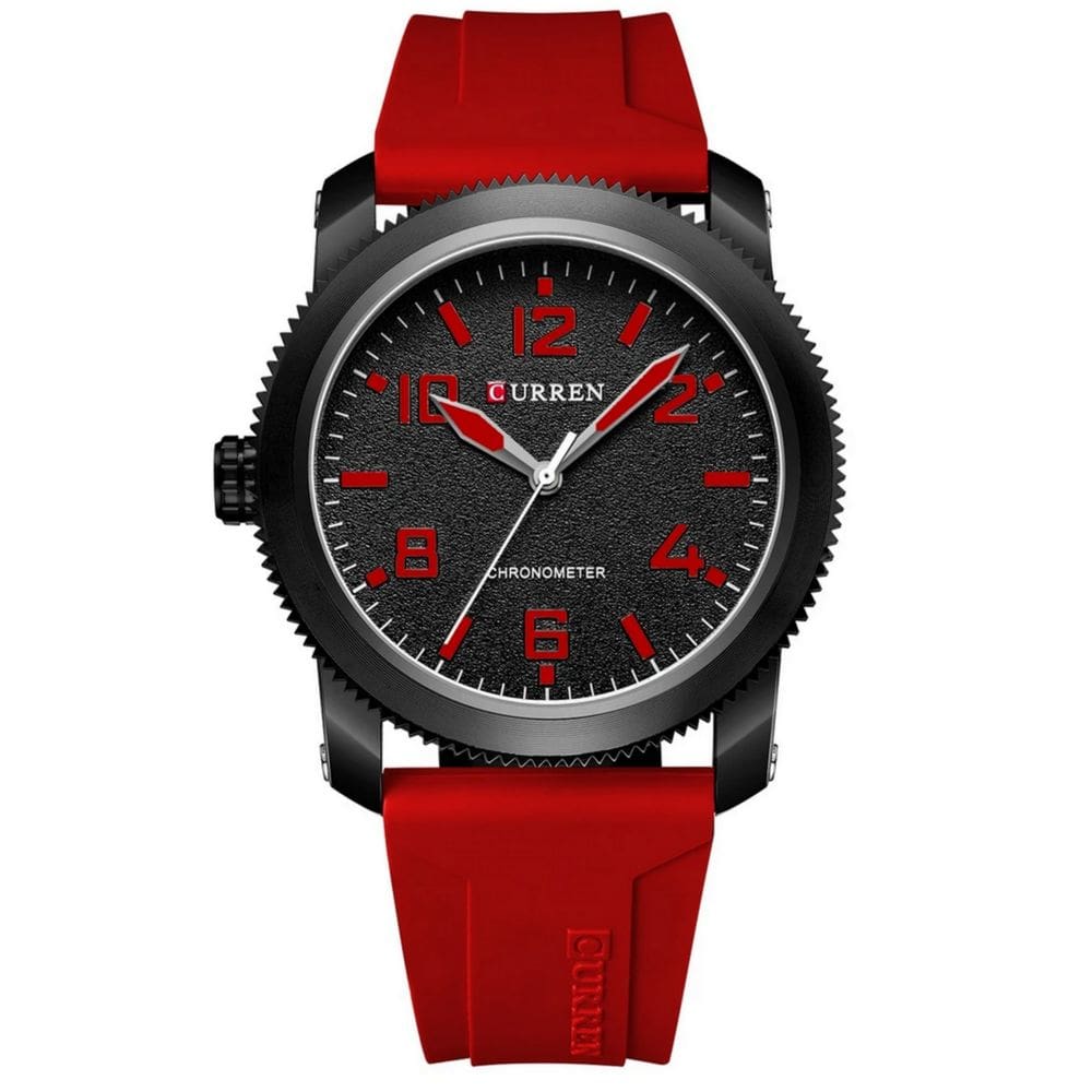 relógio de pulso de quartzo masculino com pulseira de silicone impermeavel