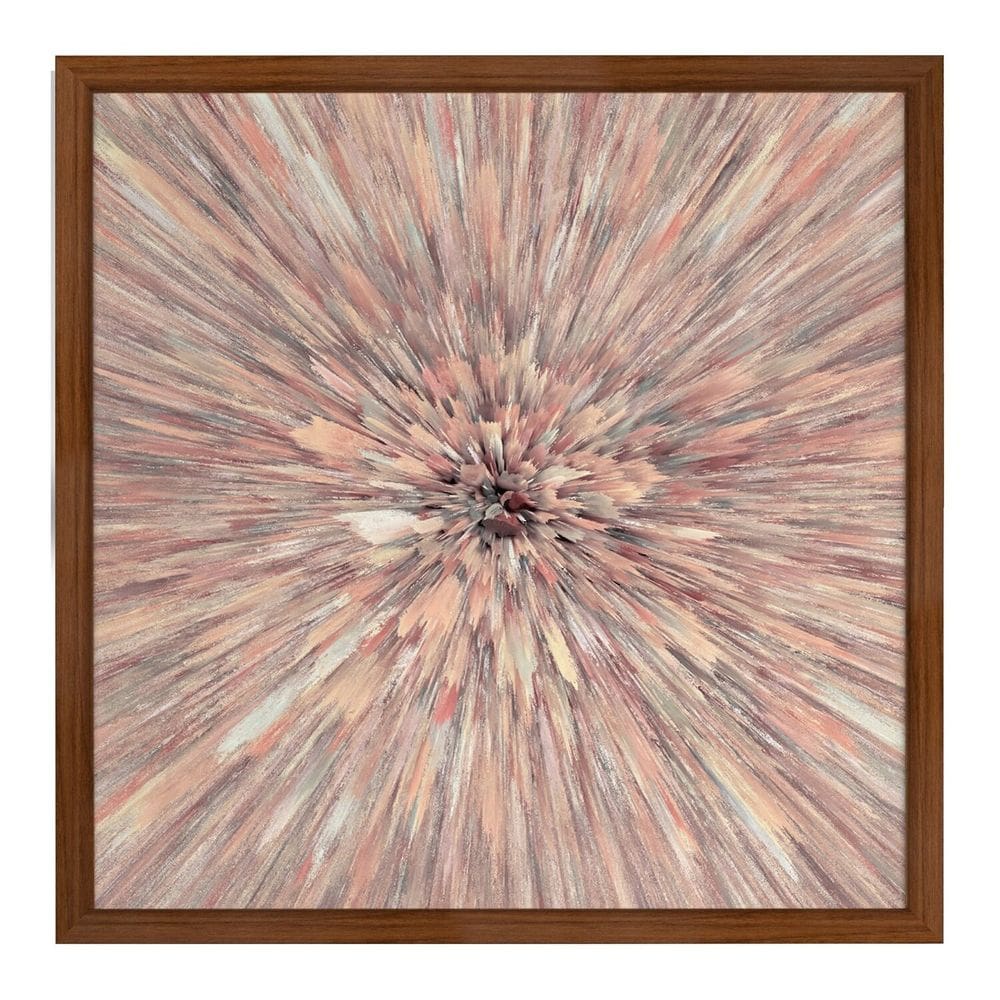 Quadro 50cm X 50cm Flor Explosão Abstrata Tropical Artes Nozes