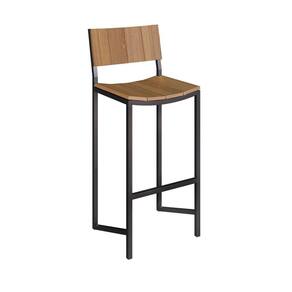 Conjunto 2 Banquetas Escama Com Encosto Olmo-preto
