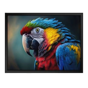 Quadro 60cm X 80cm Animal Arara Tropical Artes Preto