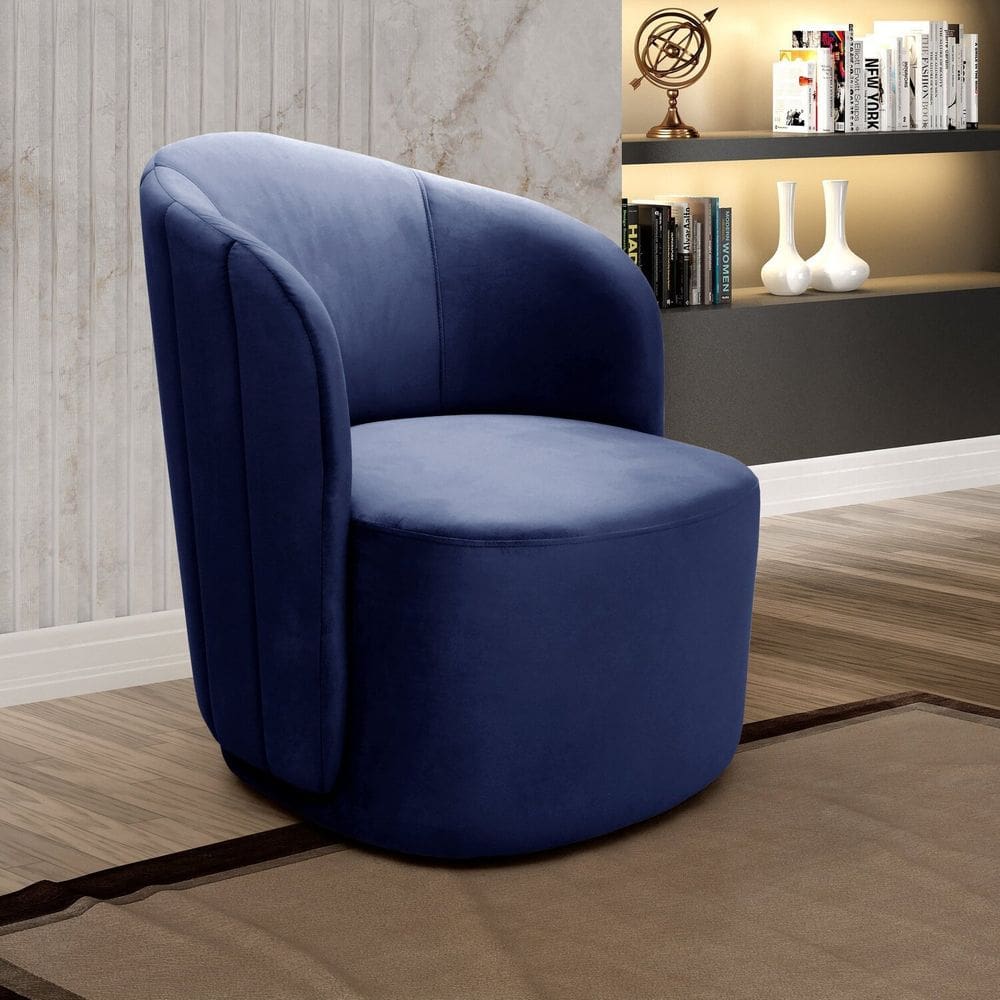 Poltrona Concha Stela Decoração Moderna Azul Marinho