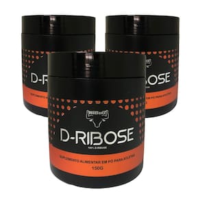 Kit 3 D- Ribose Power 100% Pure Energia Recuperação Atp 150G