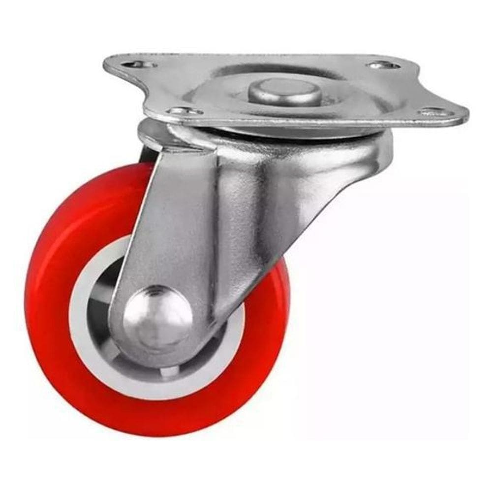 Rodizio 50Mm Rodas Rodinhas Giratórias Borracha 100Kg