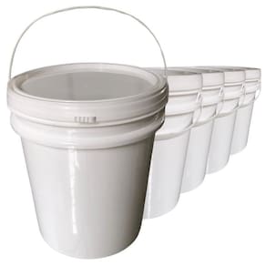 Embalagem Plastica Com Tampa Lacre De 5L 5 Pçs