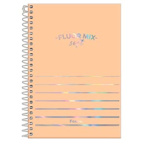 Caderno 1/4 80Fls Fluor Mix Soft 140X220Mm Laranja Foroni