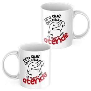 Caneca Xicara Personalizada Meme Flork Não Atende o Celular