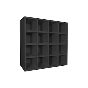 Porta Toalha Nicho Toalheiro 16 Lugares 52x52cm Sam Preto M12 - D`Rossi