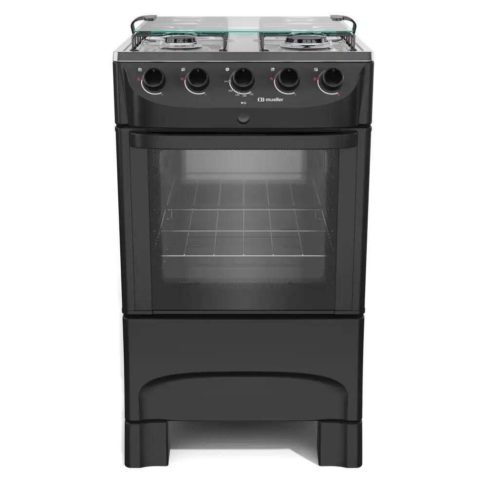 Fogão Mueller 4 Bocas Preto Fosco MFI4BB Bivolt