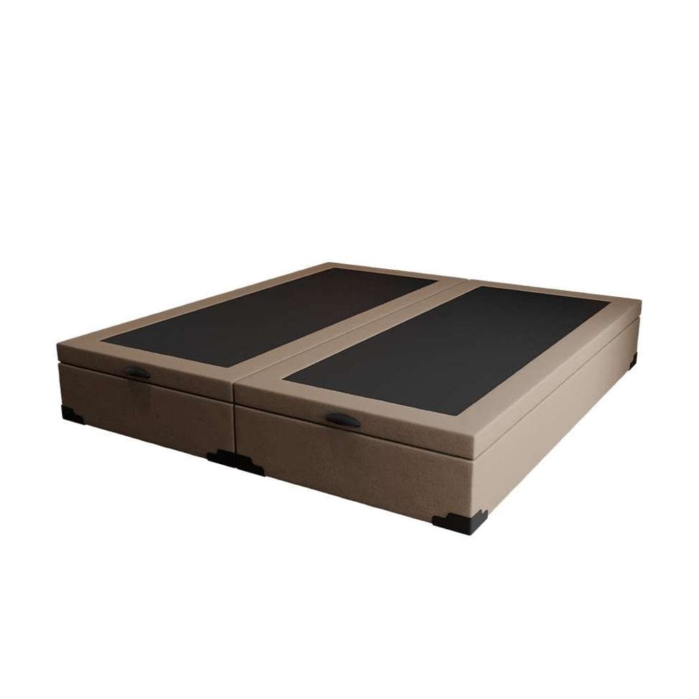 base para cama box queen martin premium com baú linho (47x158x198 cm) bege