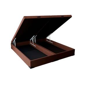 base para cama box queen martin premium com baú suede (47x158x198) marrom