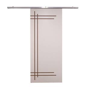 Porta De Correr Branco Prime Frisada Kit Alumínio F05 - 210x90