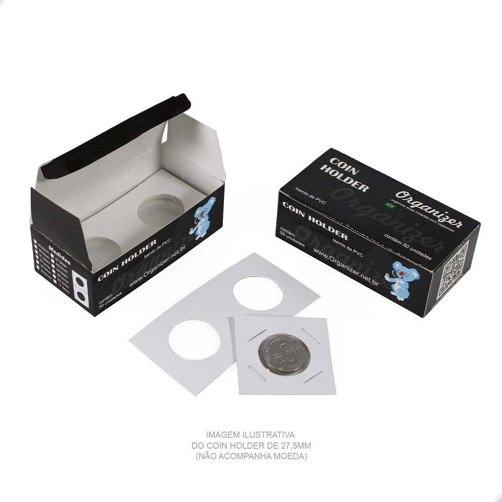 Coins Holder Porta Moedas Grampeável Organizer 23mm