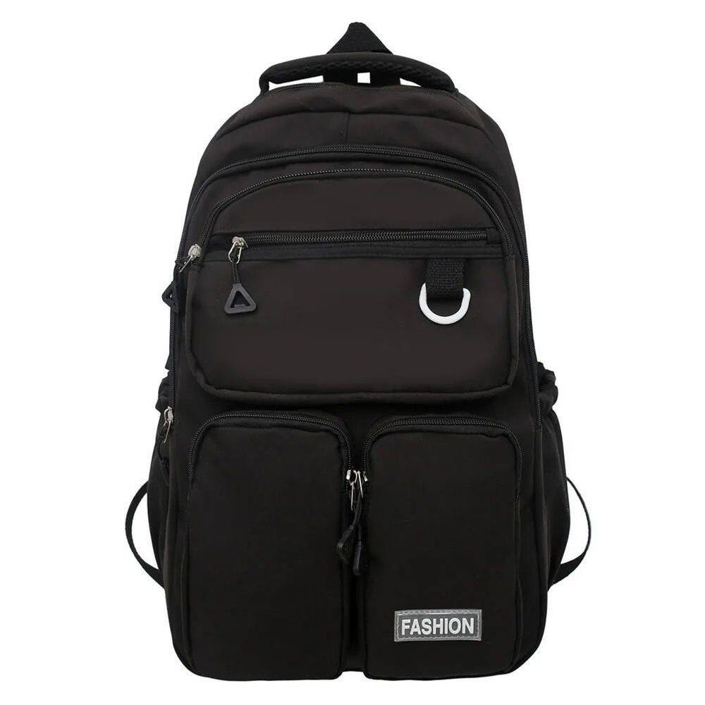 Mochila nylon escolar várias repartições fashion moderna