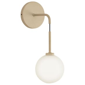 Arandela Luminária De Parede Globo Vidro Pendente Champagne