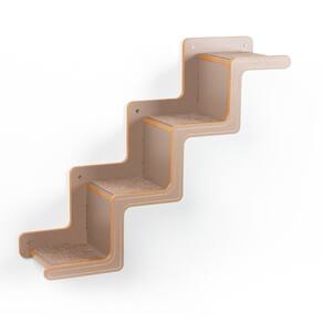 Escadinha Celine para Gatos 4 Degraus - Subindo para Direita Marrom