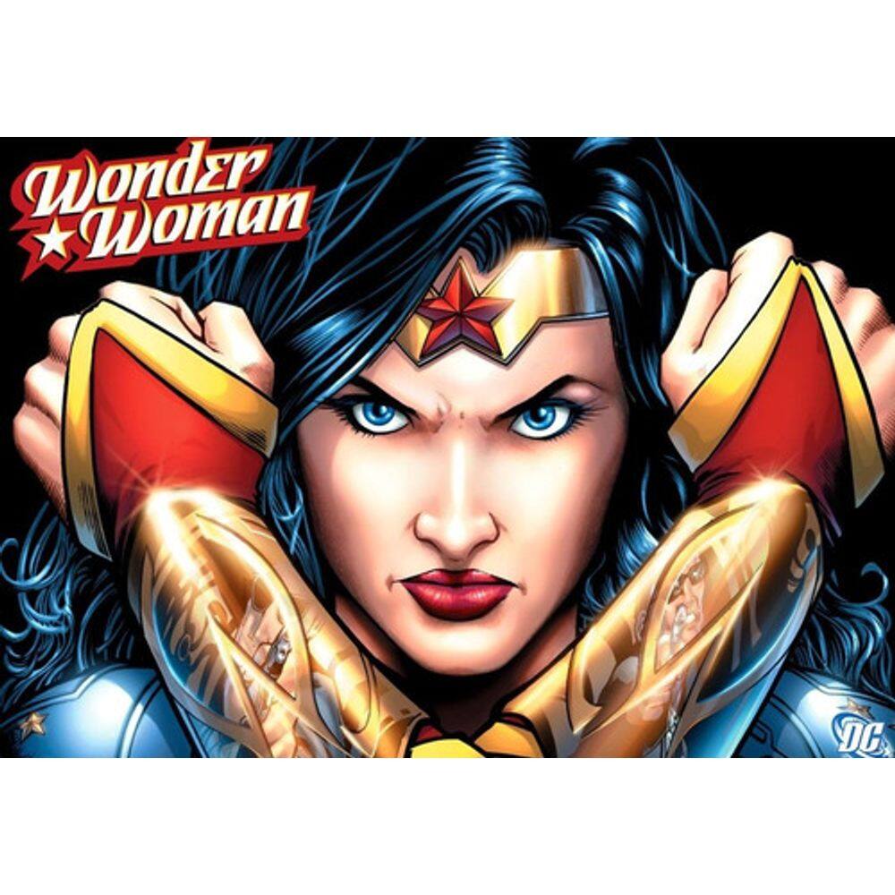 Placa Quadro A3 Decorativo Mulher Maravilha em Mdf