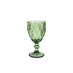 Conjunto 6 Taças de Água de Vidro Diamond Verde 320ml - Lyo