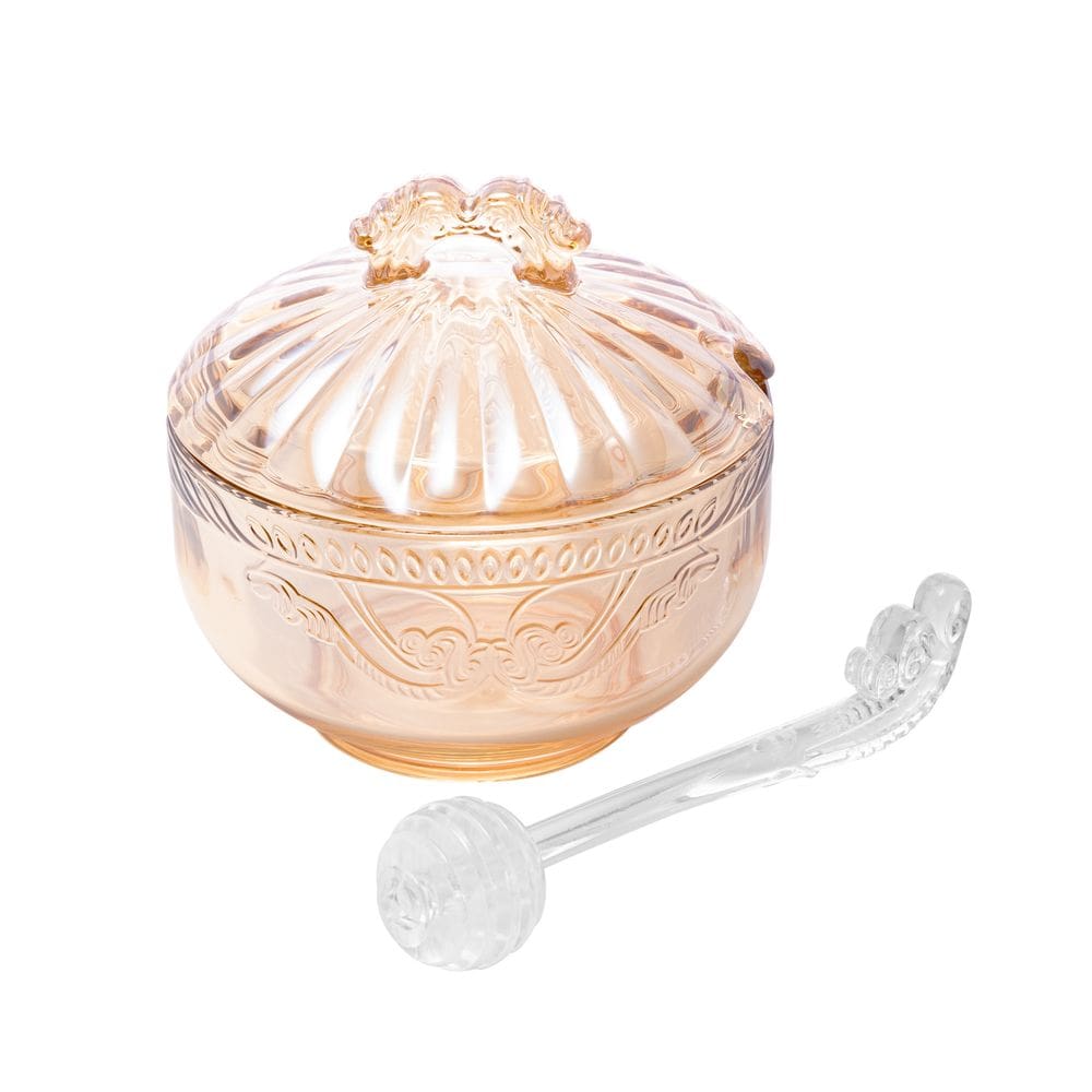 Meleira de Cristal Ecológico com Pegador Imperial Âmbar 12cm x 11,5cm - Lyor