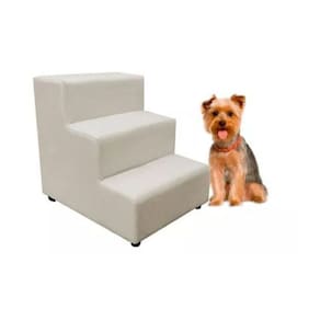 Escada Escadinha Pet Cachorro 3 Degraus Rampa Suede Dog