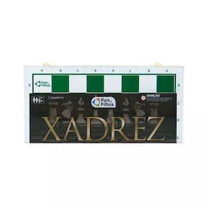 Jogo de Xadrez Estojo Dobrável em MDF 40cmx40cm Pais e Filhos