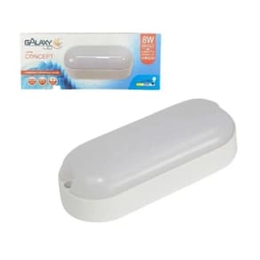 Luminária Arandela Branca Tartaruga Policarbonato Decoração Interna Externa 8W 3000K Bivolt