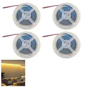 Fita Led 3000K 5 Metros 240 Leds 16W Kit 4 Unidades Casa Apartamento Sala Quarto Teto Rebaixado Gesso