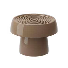 BANDEJA REDONDA ALEGRA 20 CM + PÉ (VASO) 15 CM - NOZ MOSCADA - Produfest