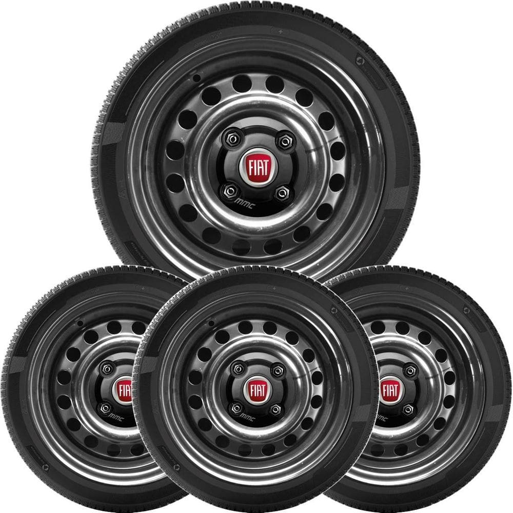 4Un Calota Centro Roda Idea Doblo Punto Linea Black Piano