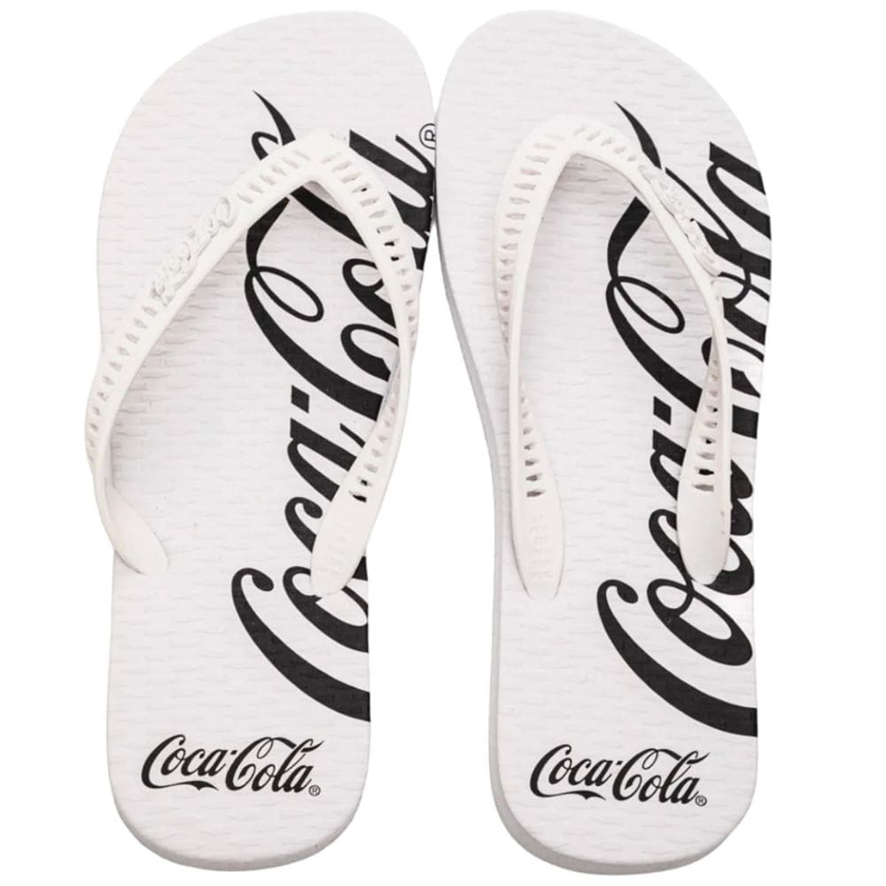 Chinelo de Dedo Masculino Casual Praia Passeio Coca Cola Spencerian Crop 2 Cc4256
