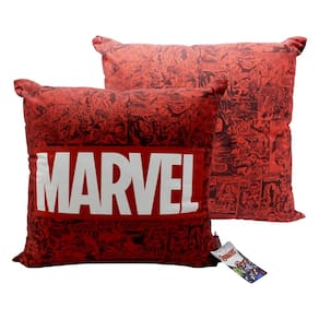 Almofada Marvel Logo Classic Vermelha Veludo 40x40CM Oficial