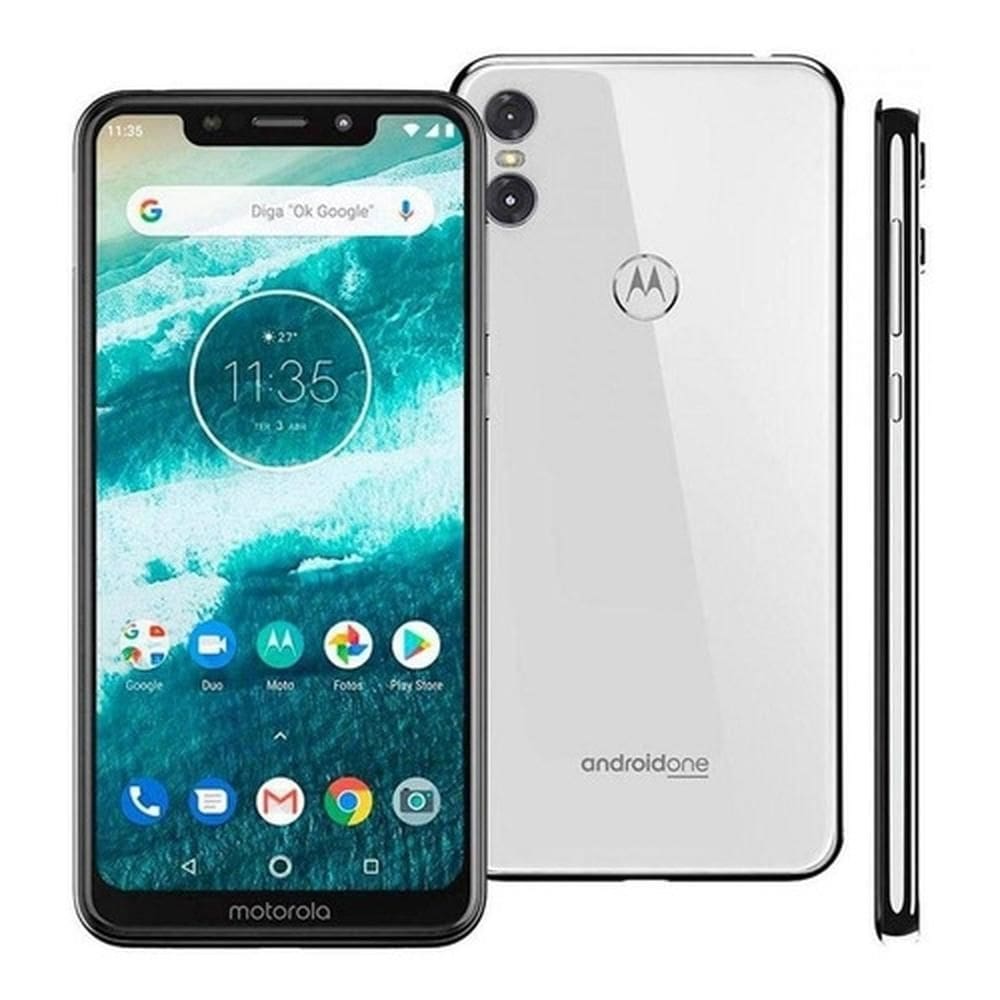 Usado: Motorola One 64 GB Branco - Excelente