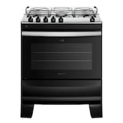 Fogão 5 bocas Atlas Agile UP Glass Mesa de Vidro 300001665 86,5L Preto Bivolt