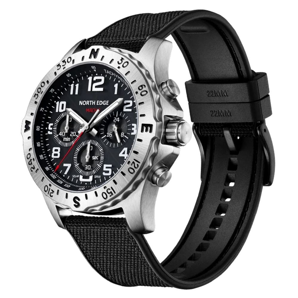 Relógio Masculino North Edge MACH 2 Impermeavel 50m Movido a Energia Solar Quartzo