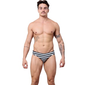 Sunga Náutica Preta Cavada - JWilas Beachwear