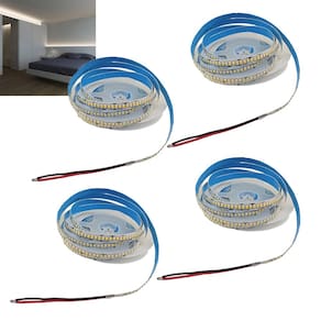 Fita Led 4000K 5 Metros 16W 240 Leds Kit 4 Unidades Sala Quarto Teto Rebaixado Sanca Gesso Espelho Iluminaçao