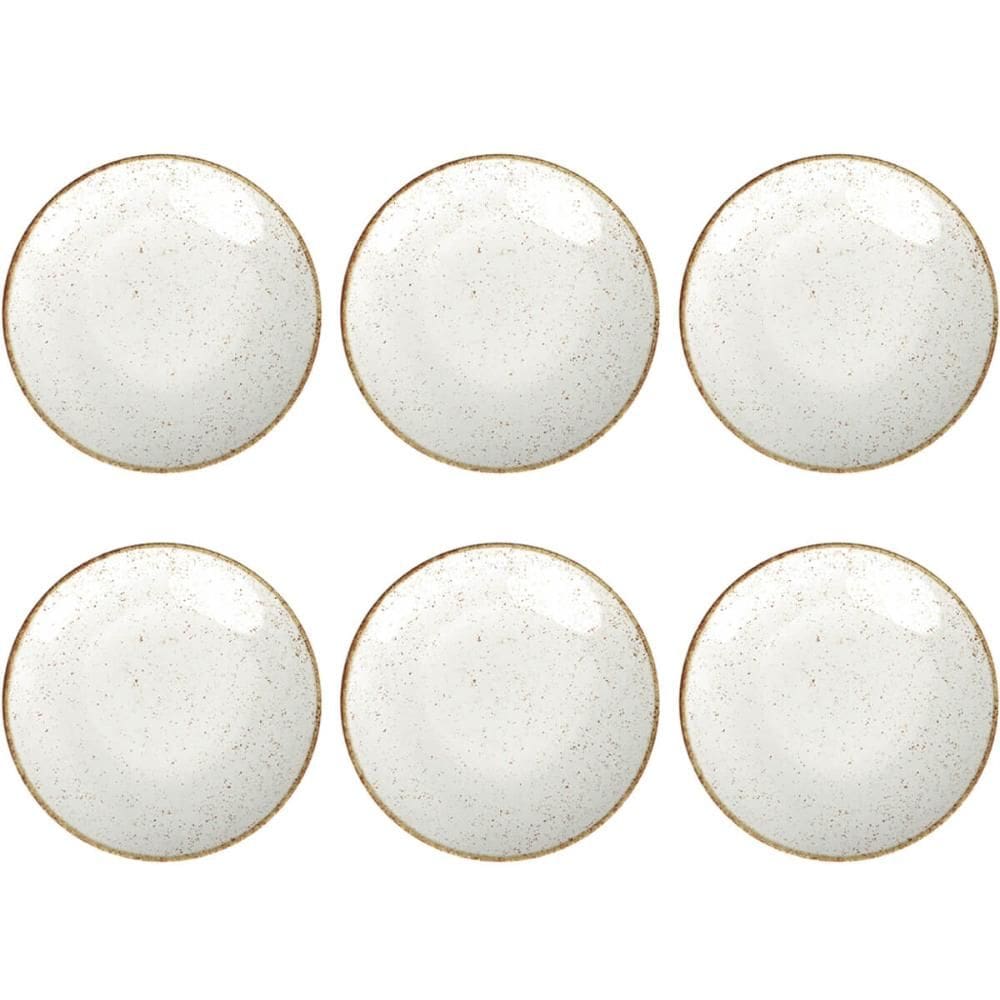 Conjunto 6 Pratos de Sobremesa Porcelana Tramontina 21cm Rús